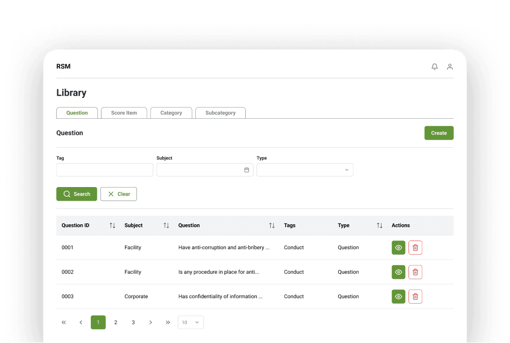 RSM Scorecard Setup Flow